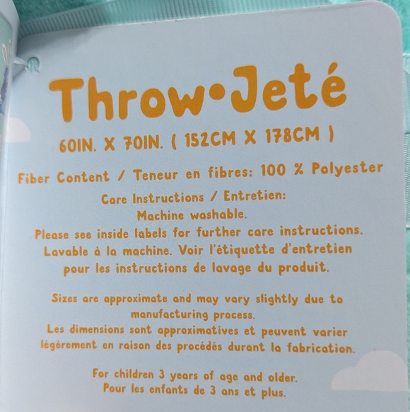 Disney Stitch Easter Bunny Plush Throw - Picture 3 of 5